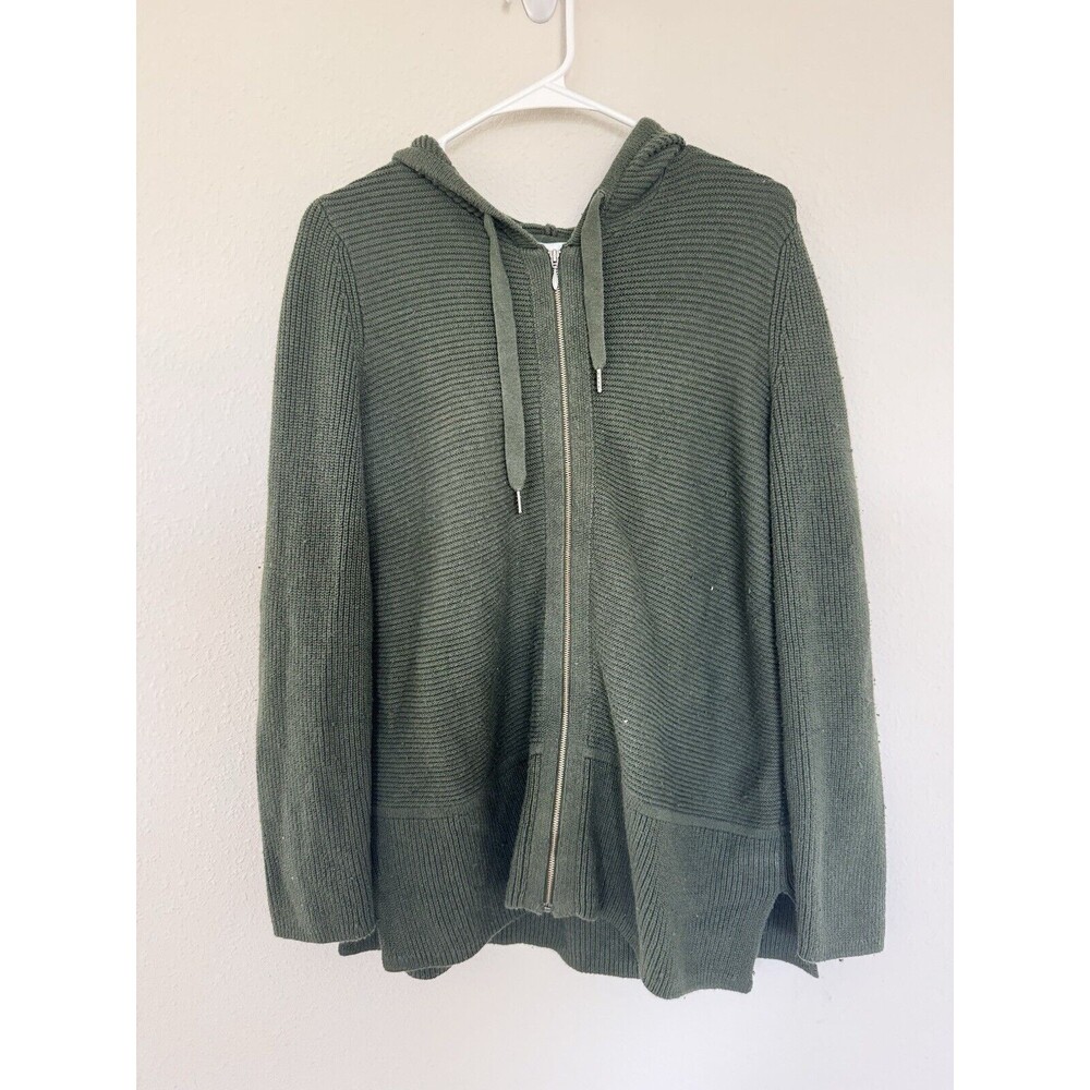 J. Jill Casual Granniecore Heavy Knit Hooded Long Cardigan Sweater SZ S Outdoor